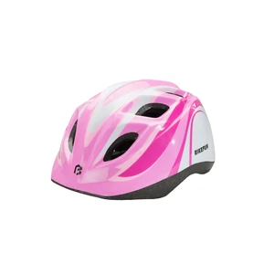 Fejvédő BIKEFUN JUNIOR S pink/fehér 48-52 cm