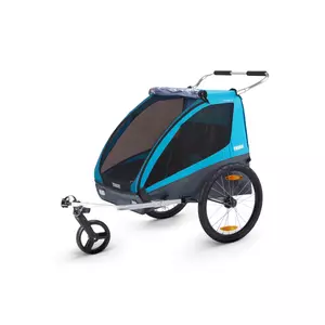 Utánfutó THULE COASTER XT kék kerékpár szett + sétálókerék kék