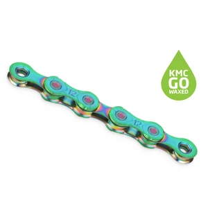 Lánc KMC X12 WAX 12 seb. 1/2x11/128 126L Aurora Green