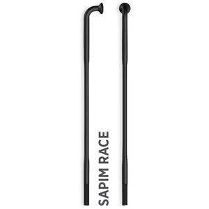 Küllő SAPIM RACE Inox 14G 293mm J-Bend fekete + Polyax réz 14G 12mm fekete