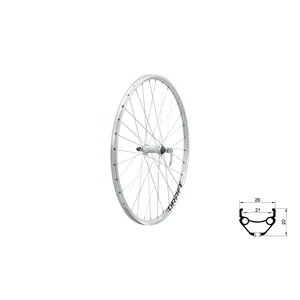 Fűzött első kerék KLS DRAFT V-brake F, 26", silver