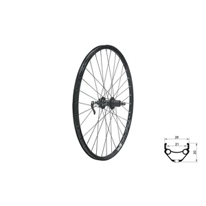 Fűzött hátsó kerék KLS DRAFT DSC R, 26&quot;, black