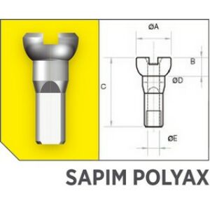 Küllőanya SAPIM POLYAX Alu 14G 14 mm Silver