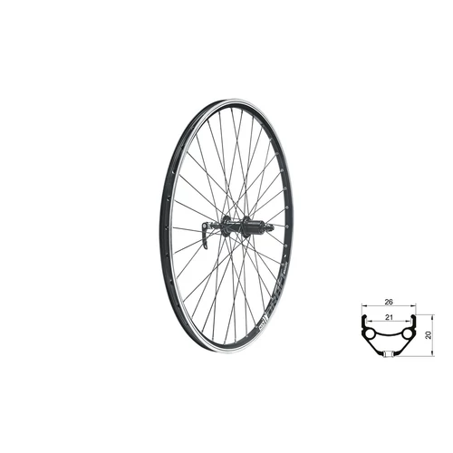 Fűzött hátsó kerék KLS DRAFT V-brake R, 28/29